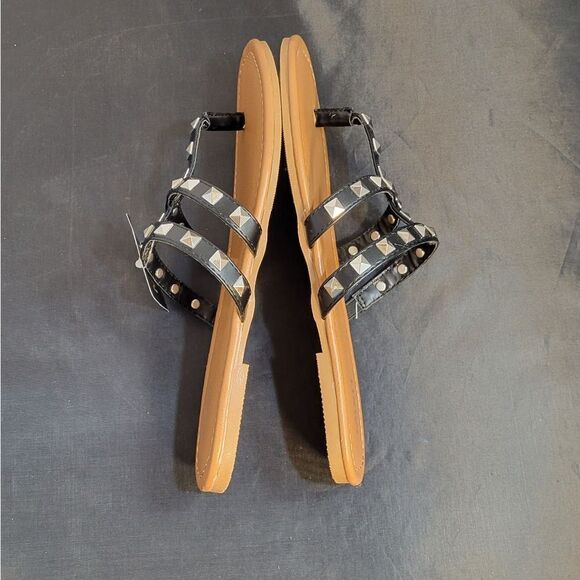 BRAND NEW MIXIT 3-STRAPS THONG WOMEN"S STUDDED DETAILING ROUND TOE  SAND… - Picture 10 of 15